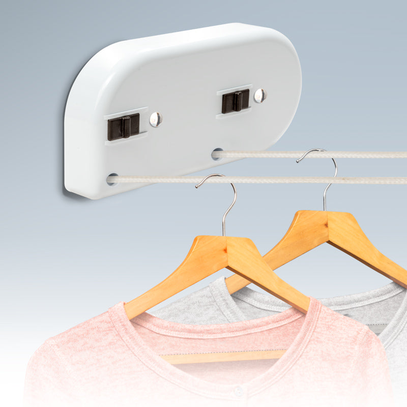 Tendedero retractil de 2 lineas