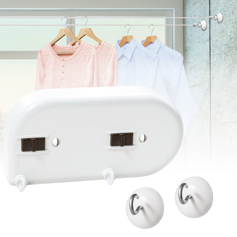 Tendedero Tensoline 2 líneas con ropa tendida extendida